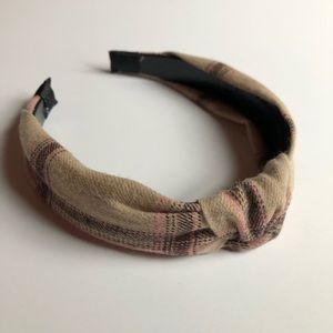 Plaid Top Knot Headband